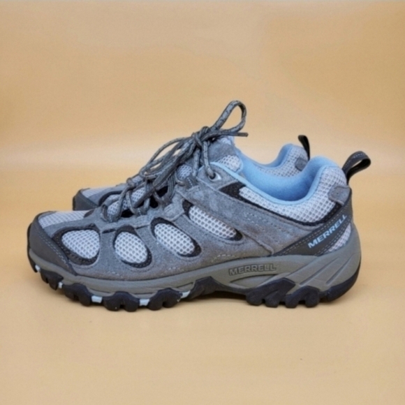 Merrell Hilltop Trail Aluminum Dream Blue Women's Shoes Size 7 - Picture 1 of 7